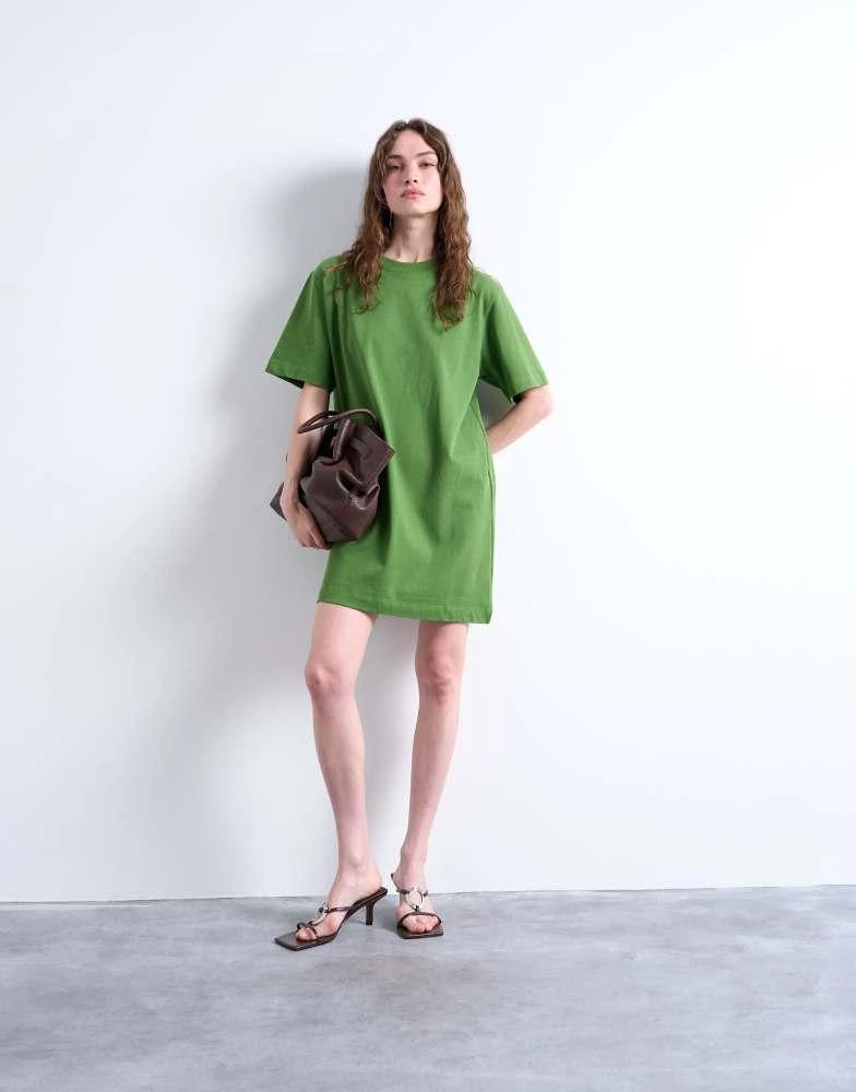 topshop grey shirt dress Rent Topshop Tie Front Midi Shirt Dress In Check main image 0