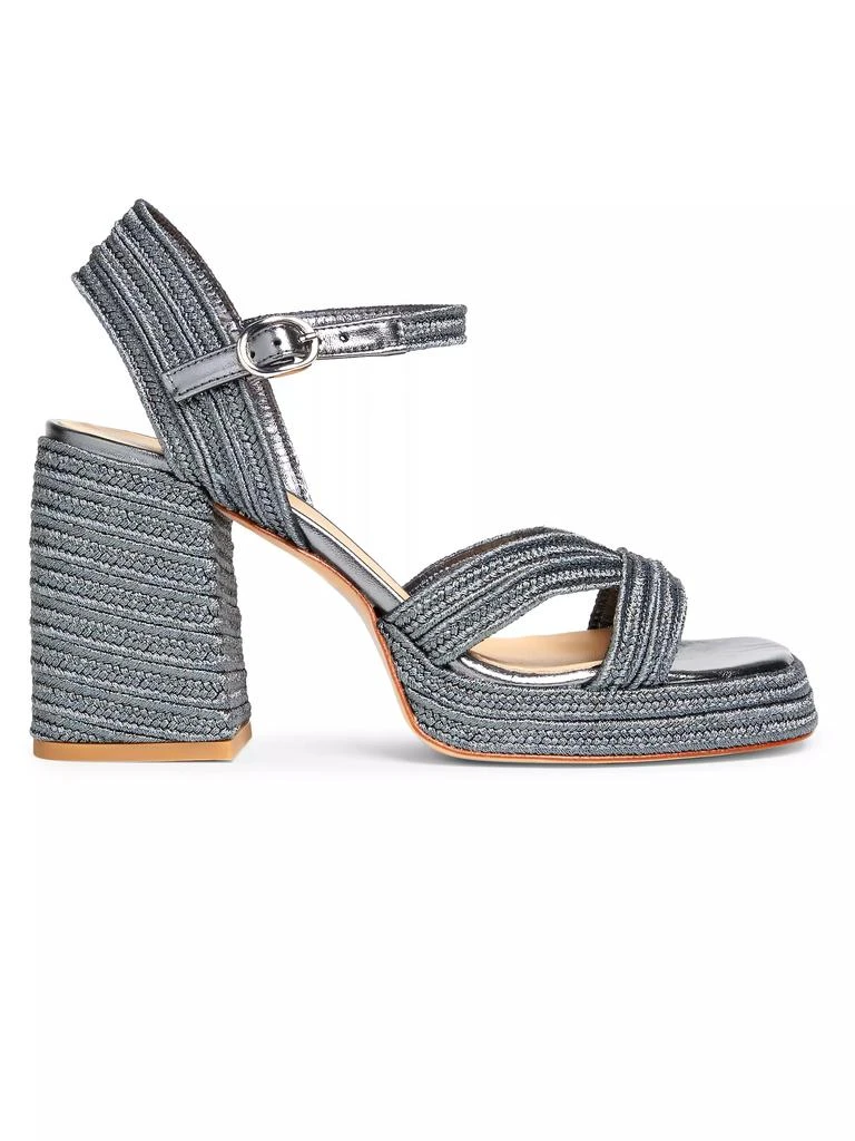 CASTAÑER Valle 100MM Woven Block-Heel Sandals 1