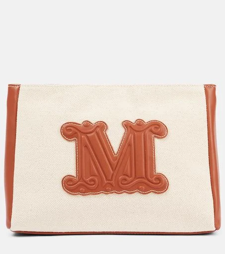 Max Mara Casciabeach Small canvas clutch 1