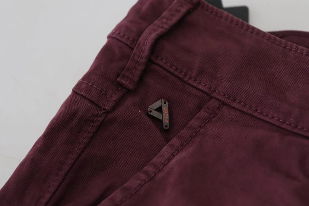 CYCLE CYCLE Maroon Cotton Stretch Skinny Casual  Pants 7