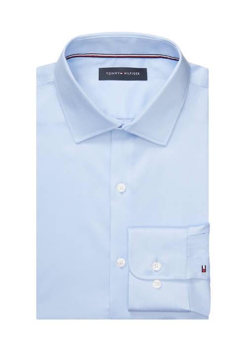 Tommy Hilfiger Hilfiger Mens Slim Fit Flex Stretch Dress Shirt