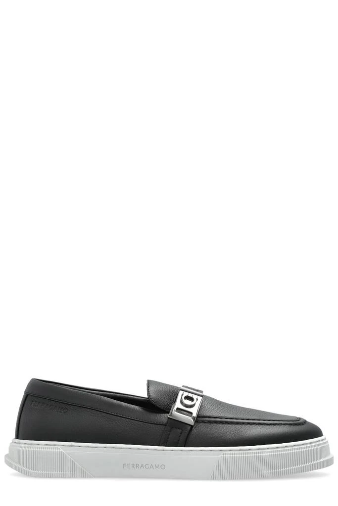 Salvatore Ferragamo Ferragamo Round-Toe Slip-On Loafers from Cettire