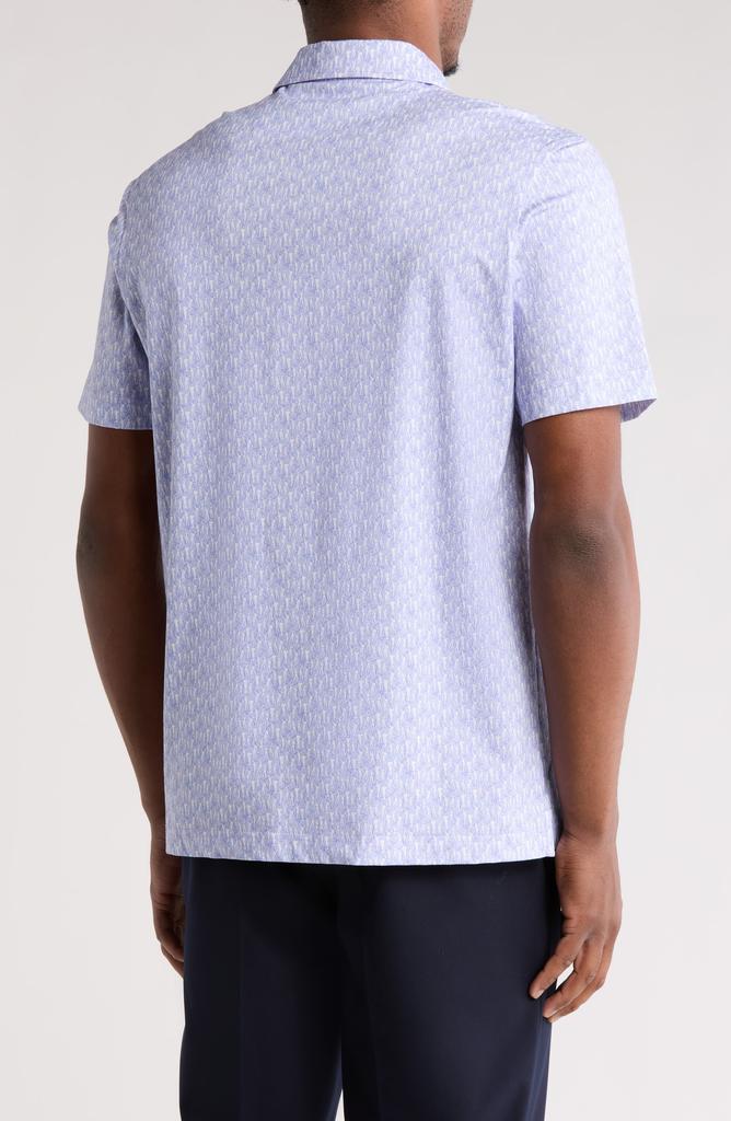 BUGATCHI Victor OoohCotton® Golfer Print Polo