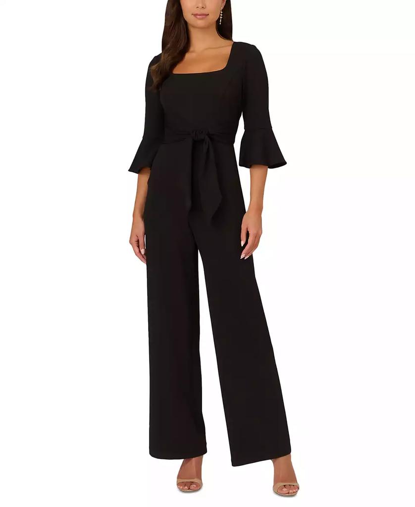 【海外限定】AdriannaPapell ドレス☆Bell Sleeve Tie Waist Kne Adrianna Papell Women's Bell Sleeve Tie, Camellia at Amazon