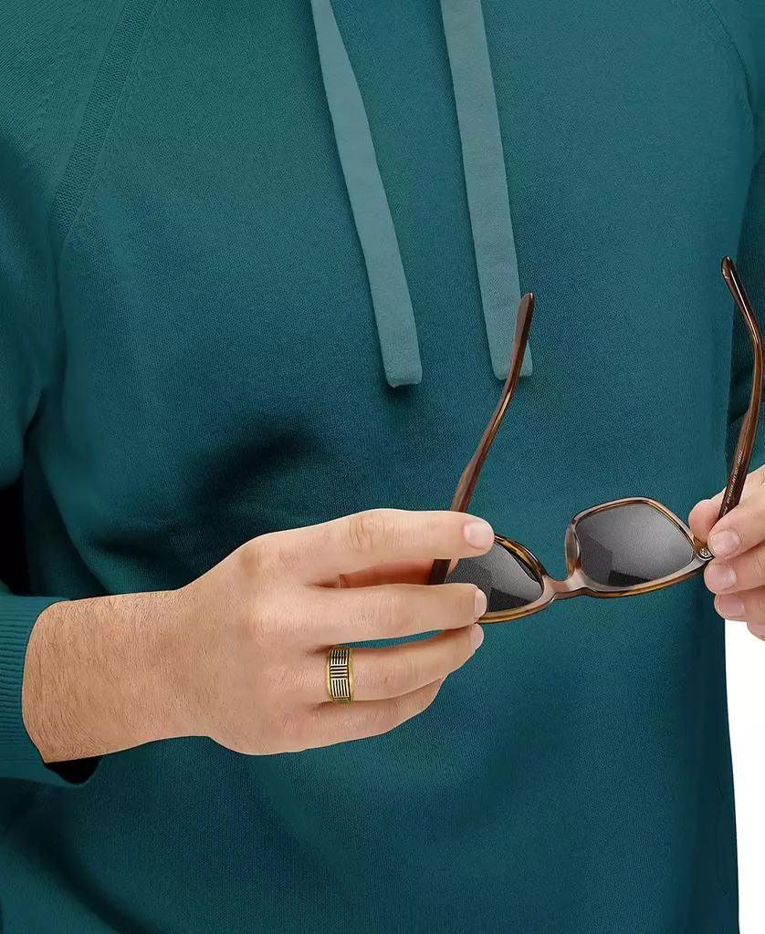 Macy
s Men
s Ring in 14k Yellow Gold Plated Sterling Silver with Black Rhodium 4