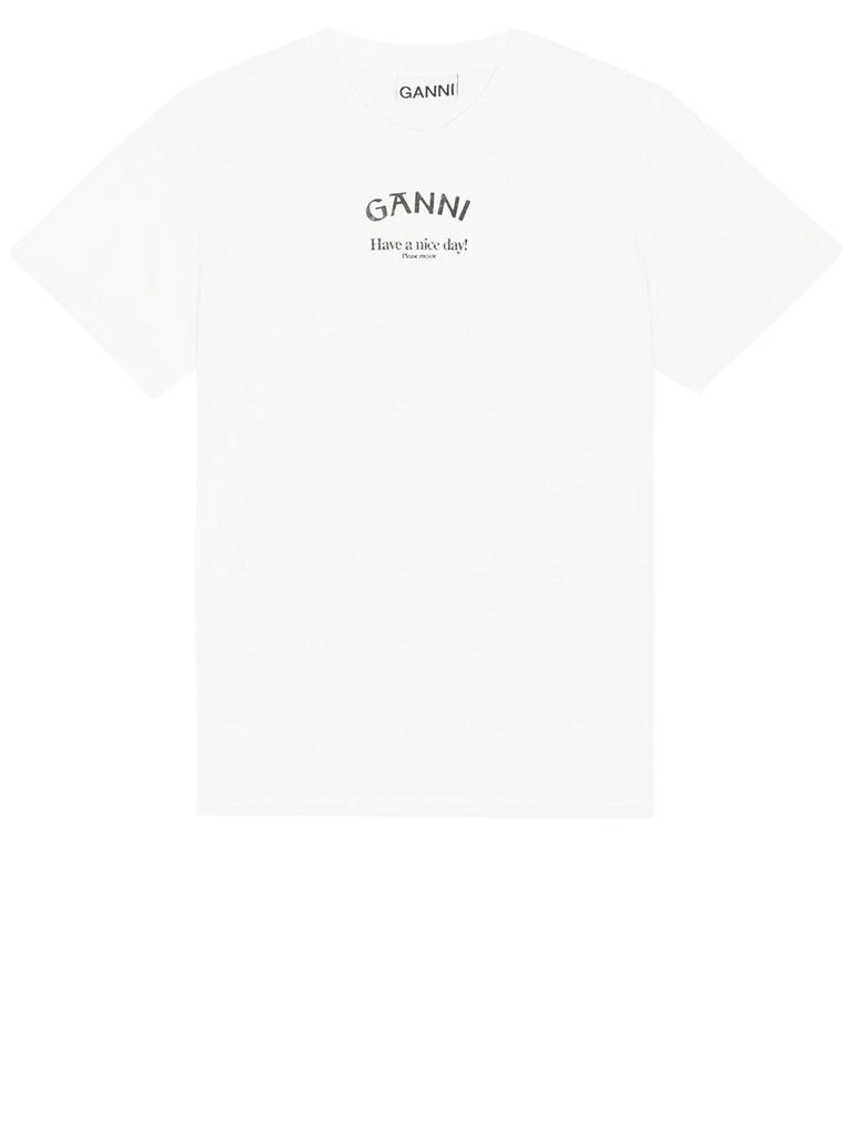 Ganni Ganni logo t-shirt 1