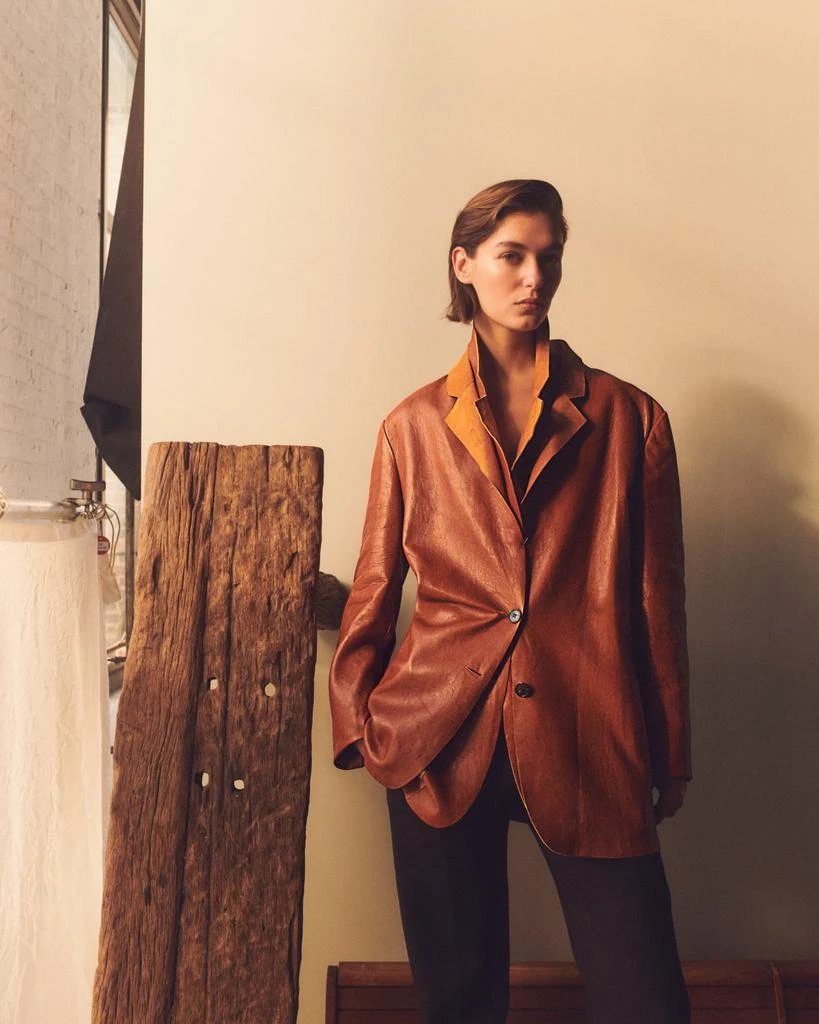 The Row Lysandre Leather Jacket 6