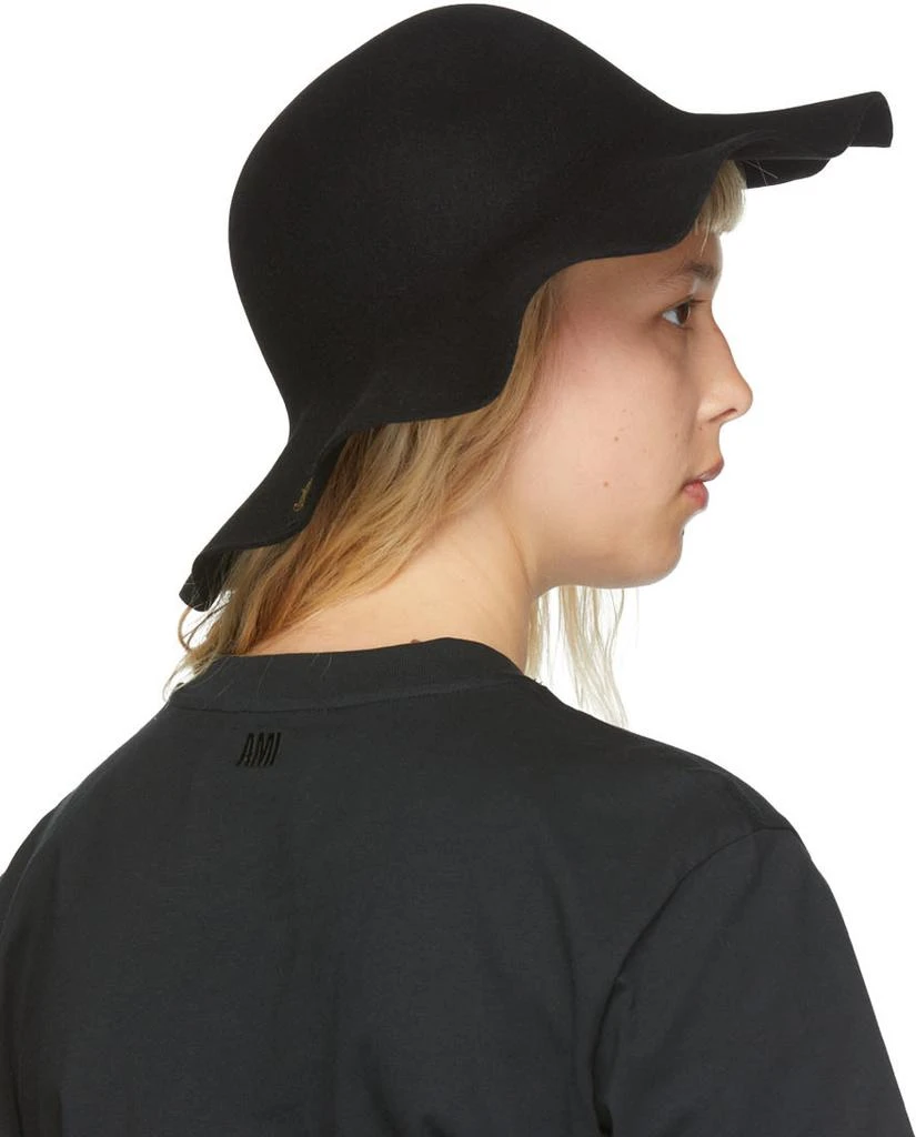 AMI Black Borsalino Edition Felted Hare Fur Hat 3