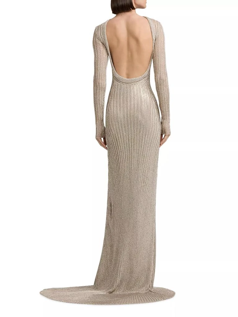 Ralph Lauren Metallic Knit Gown 5