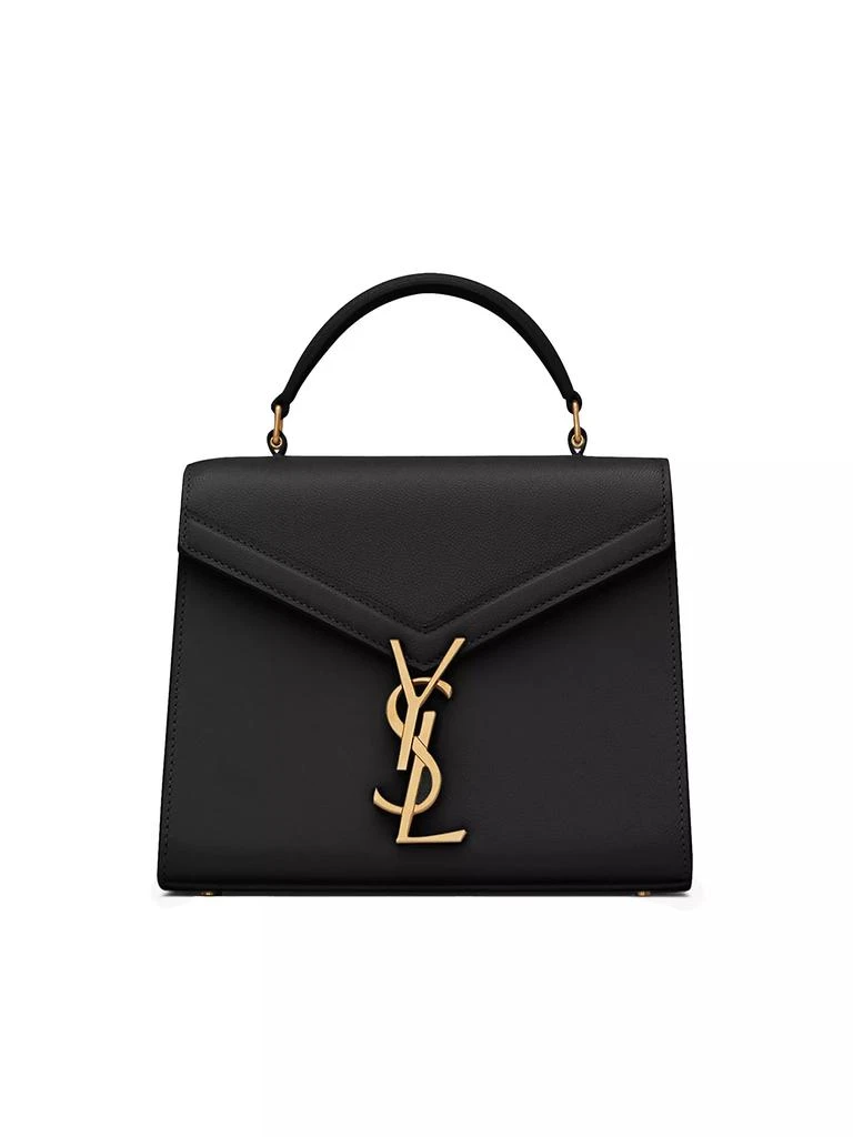 Yves Saint Laurent Cassandra Mini Top Handle Bag in Grain De Poudre Embossed Leather 1
