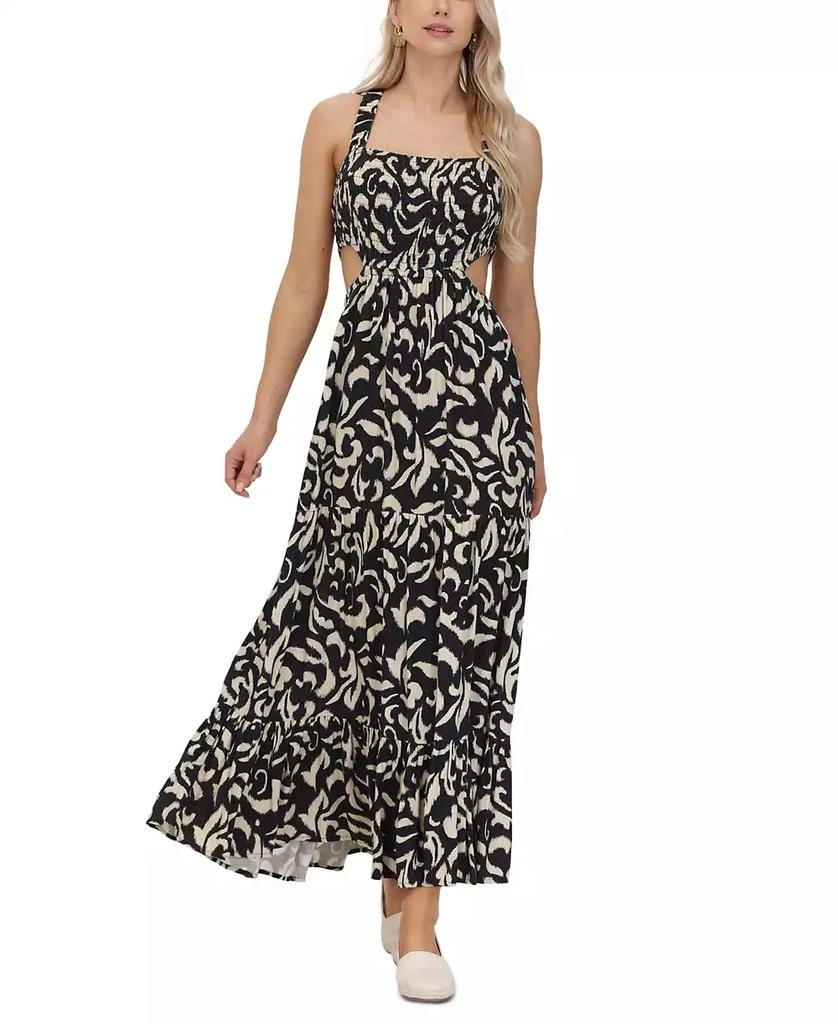 Frye Women's Smocked Cutout Maxi Dress 3
