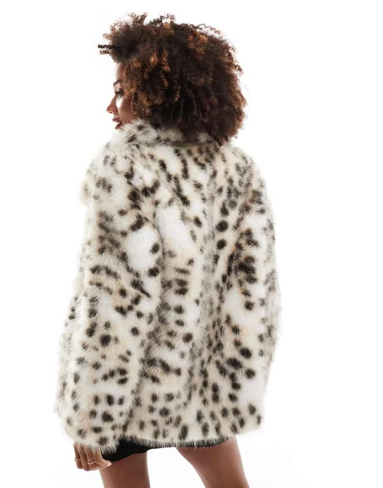 Forever New Forever New faux fur coat in animal 4