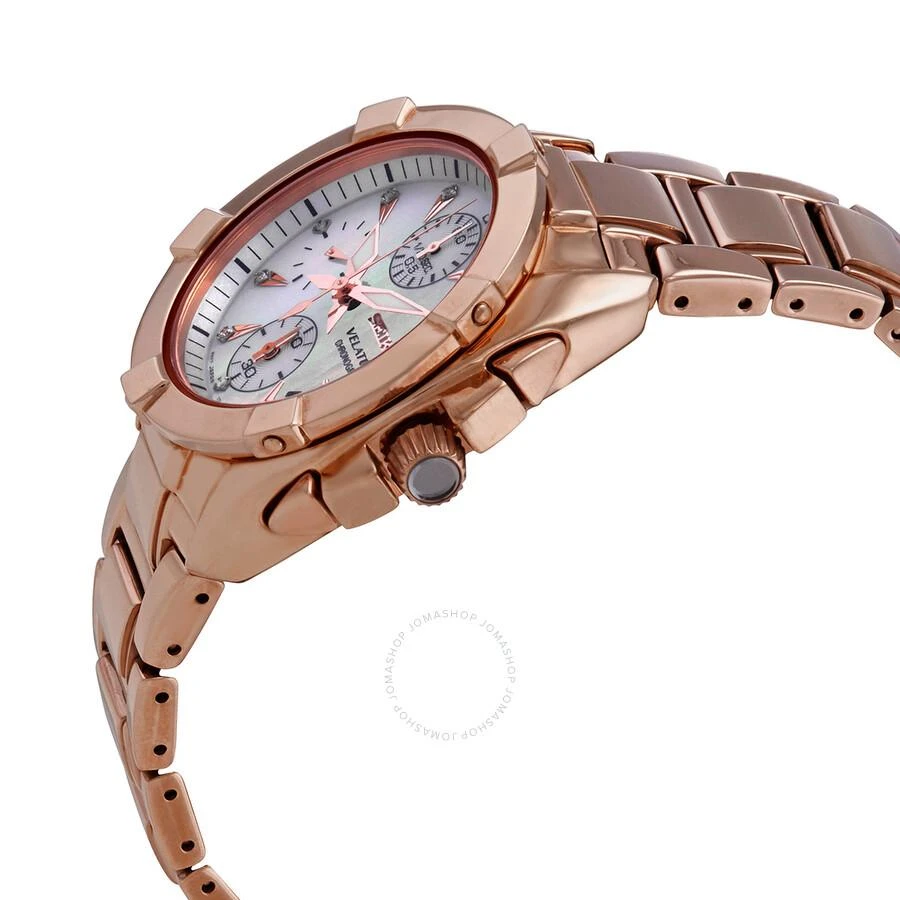 Seiko Open Box - Seiko Velatura Chronograph Quartz Diamond Mother Of Pearl Dial Ladies Watch Sndx92p1 2