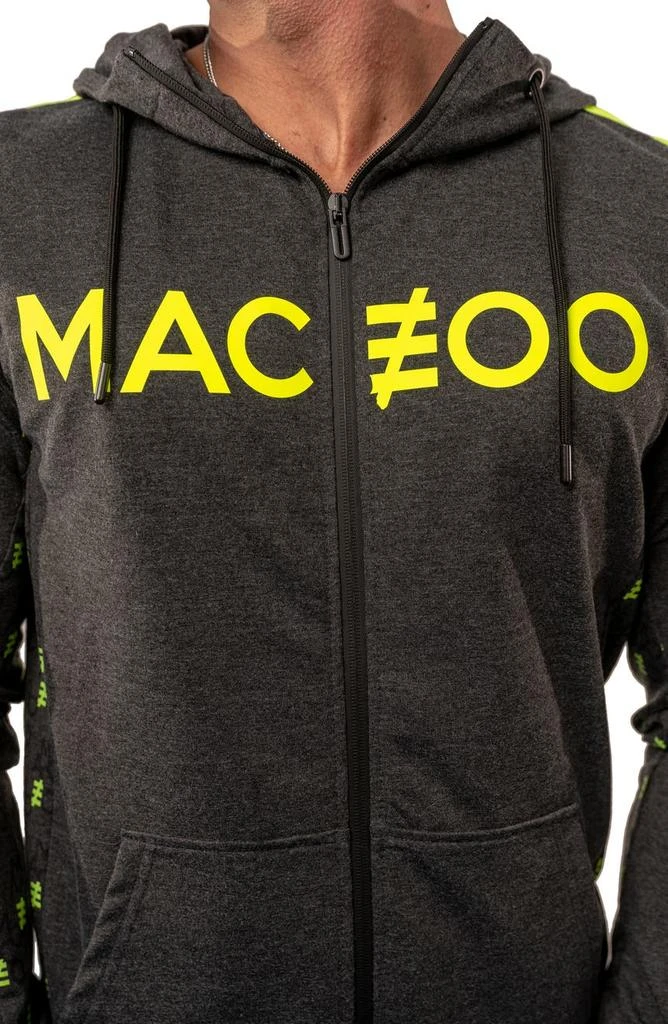 Maceoo Monogram Cotton Blend Logo Zip Hoodie 4