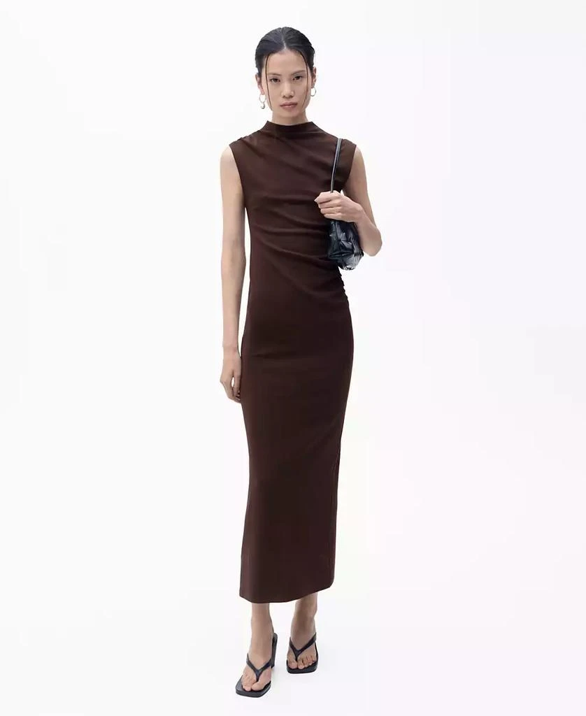 slim fit dress slacks Mango Cotton Cold Shoulder Puff Short Sleeve Mini Dress – HER fashion main image 1