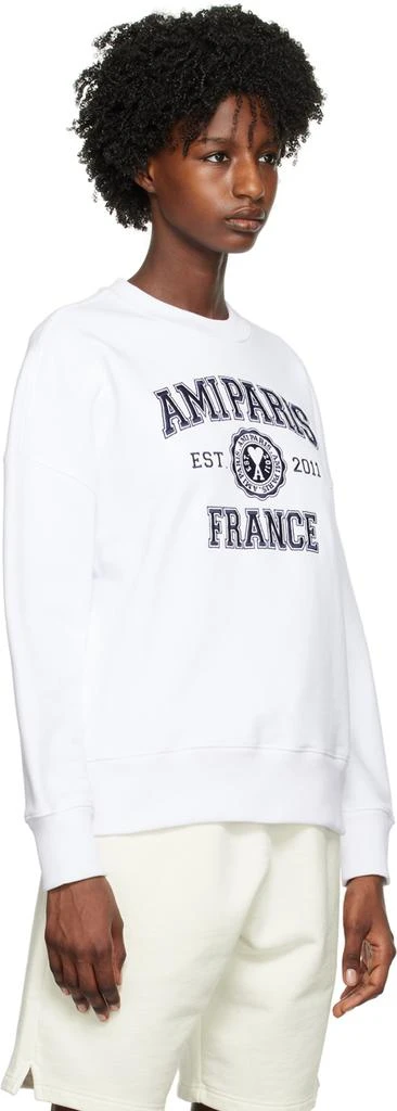 AMI White 'Ami Paris France' Sweatshirt 2
