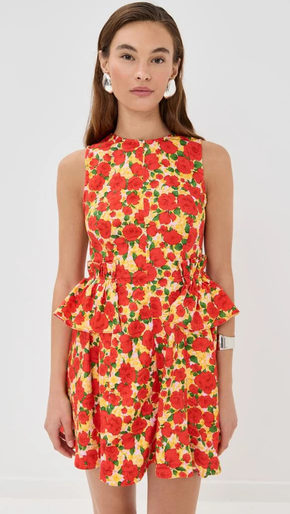 Kika Vargas Gabriela Dress Red Rose Cotton 6