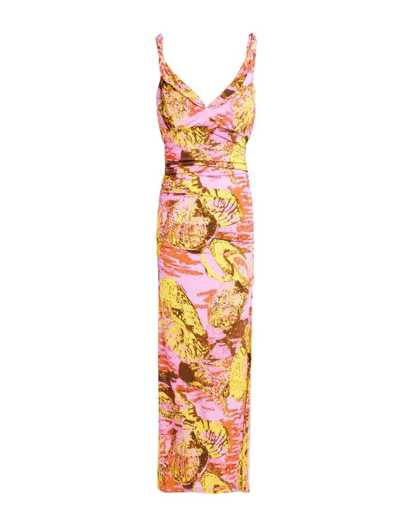 knee length dresses for ladies IZA ORANGE COWL MAXI DRESS – OFUURE