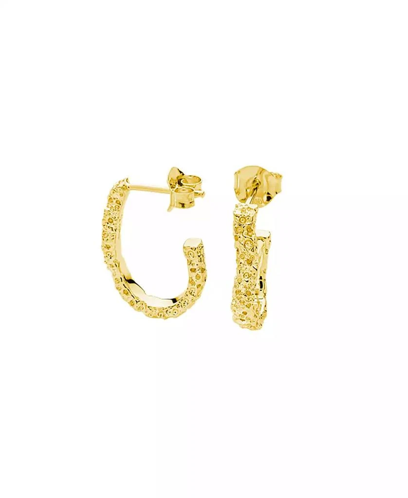 Lucy Quartermaine Half Hula Hoop Earrings in Gold Vermeil