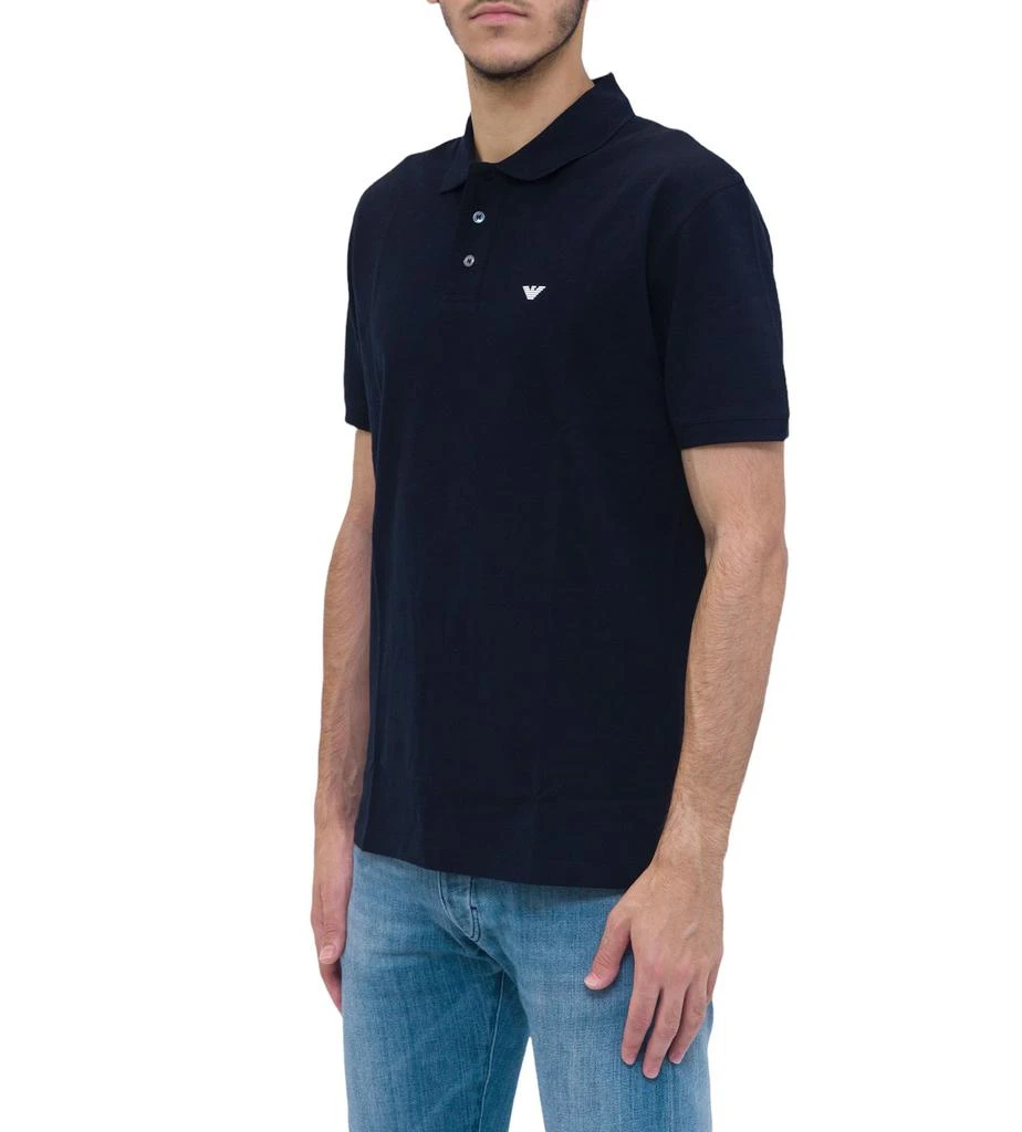 Emporio Armani Emporio Armani Micro Eagle Mercerised Pique Polo Shirt 3