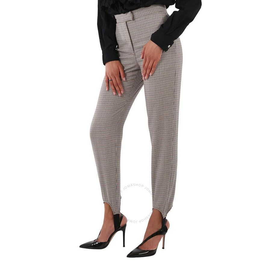Burberry Houndstooth Check Stretch Wool Tailored Jodhpurs In Antique Yellow 2