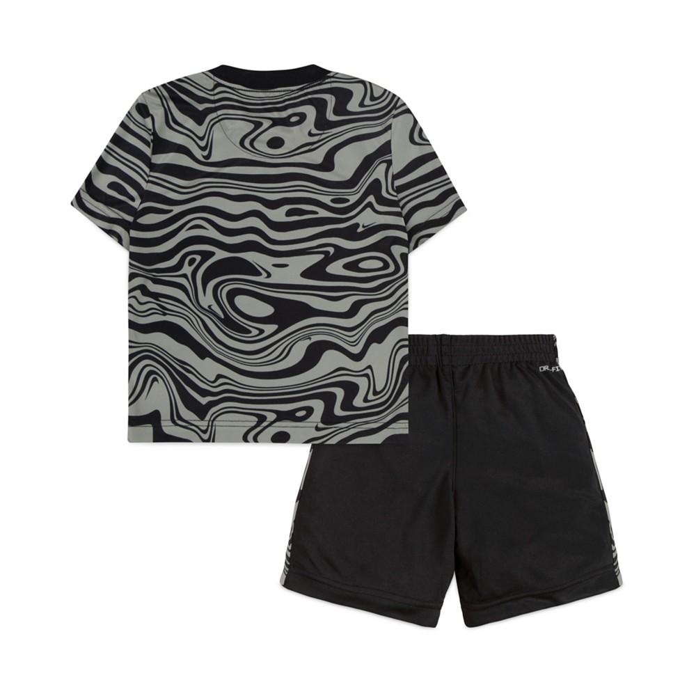 Nike Little Boys Paint Dri-FIT T-shirt and Shorts, 2 Piece Set