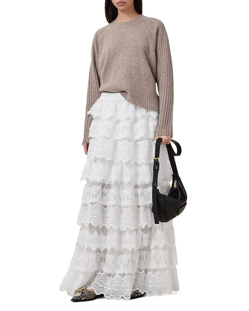 ALL SAINTS Lizi Lace Tiered Maxi Skirt 2