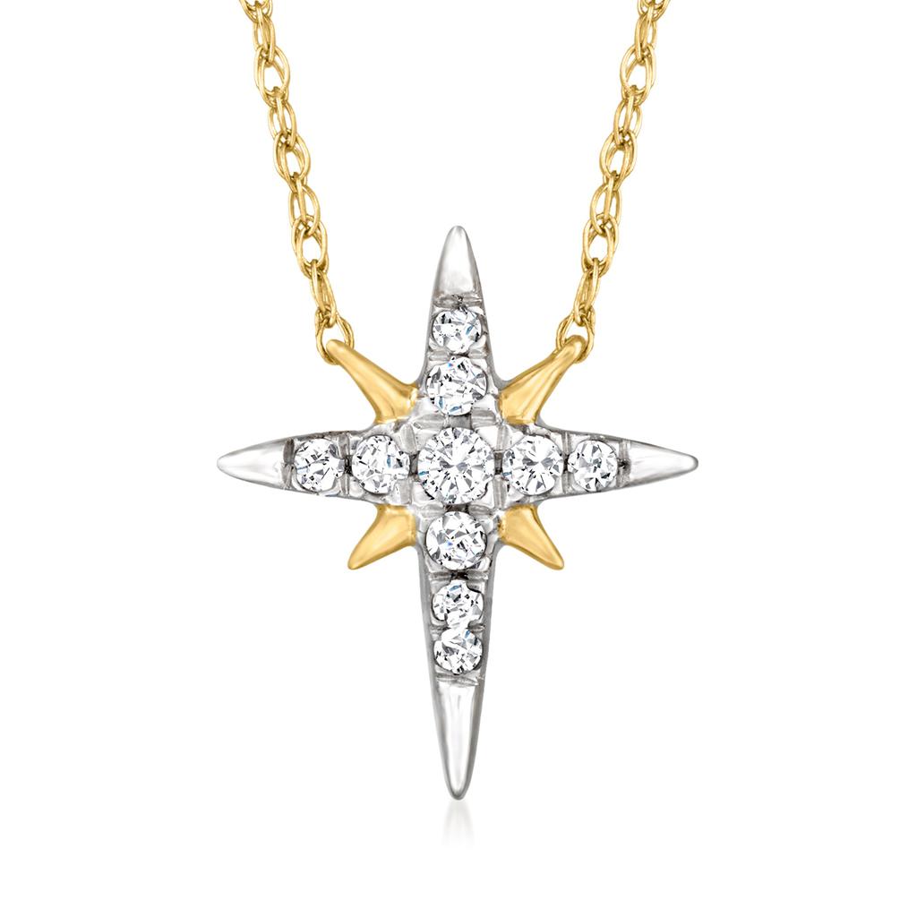 Canaria Fine Jewelry Canaria Diamond North Star Necklace in 10kt Yellow Gold