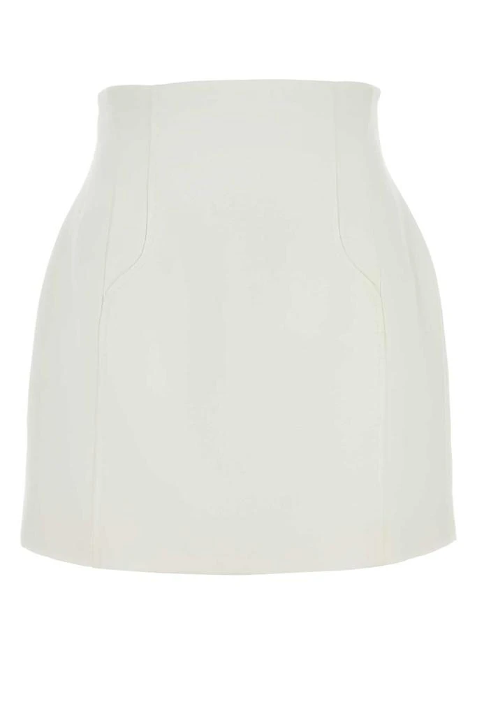 CAMILLA AND MARC White Stretch Polyester Blend Boyd Mini Skirt 1