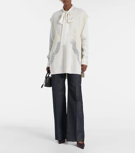Stella McCartney Virgin wool lace sweater vest 2