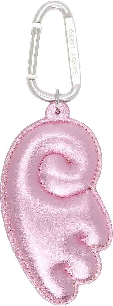 Sandy Liang Pink Wing Bag Charm Keychain 1