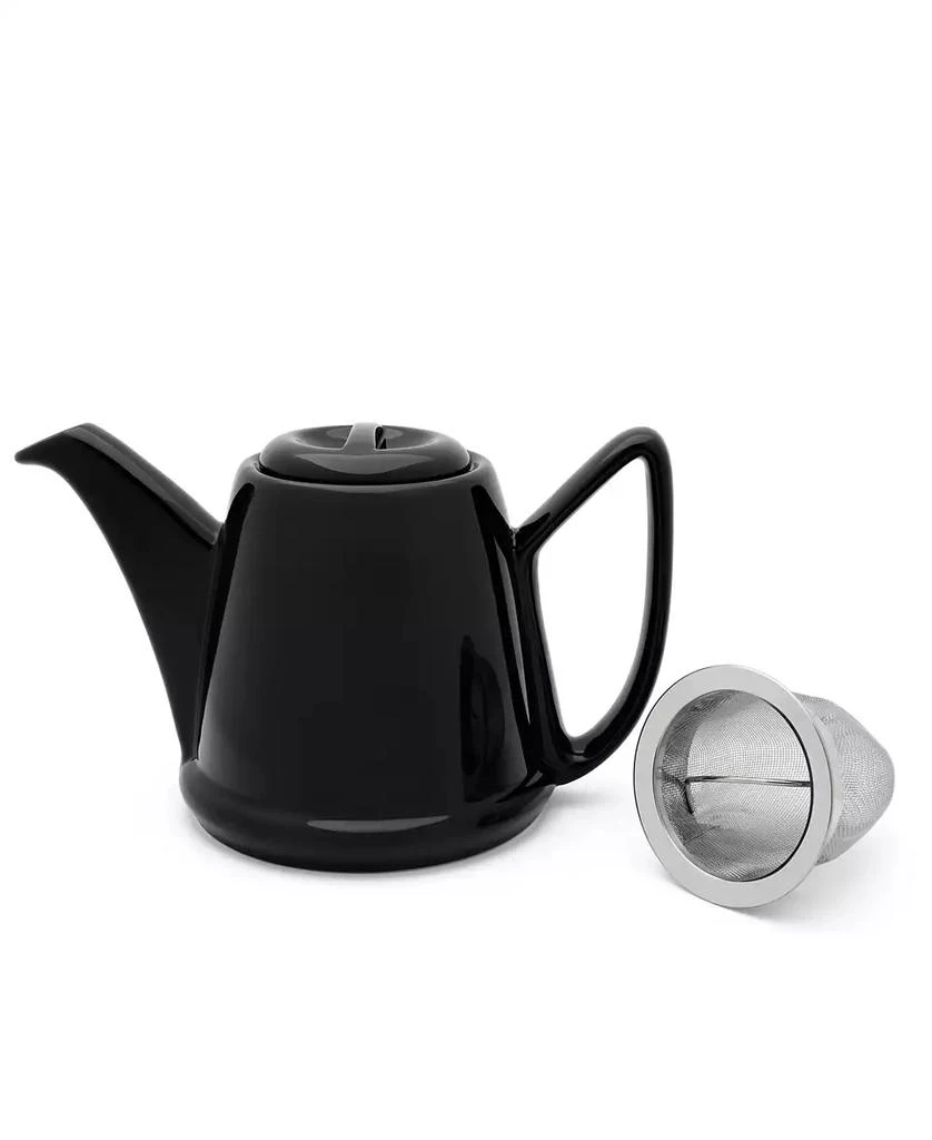 Bredemeijer Stainless Steel Doubled Walled 1 Liter Ceramic Teapot With Black Cozy 4