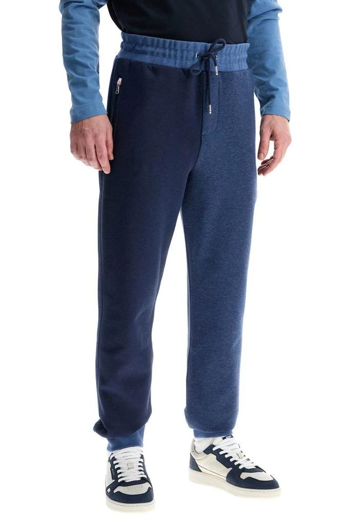 Eden Park high-waisted dark blue jogging pants with zip pockets and elastic cuffs 2