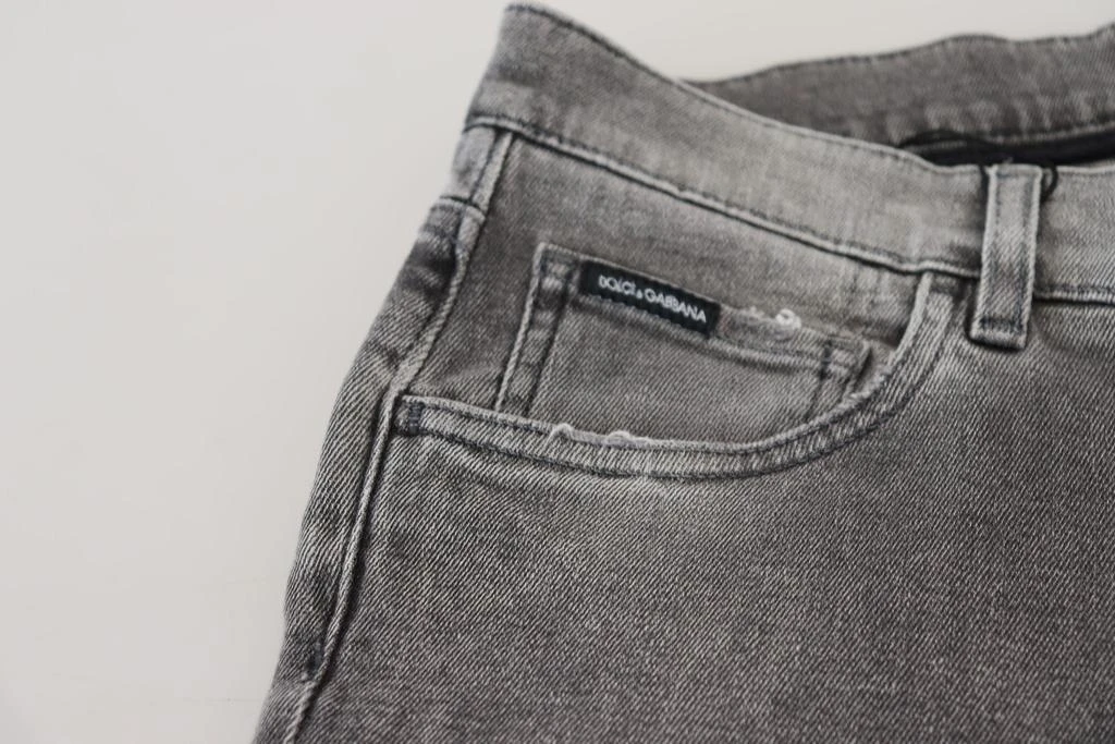 Dolce & Gabbana Dolce & Gabbana Grey Washed Cotton Skinny Denim Jeans 5