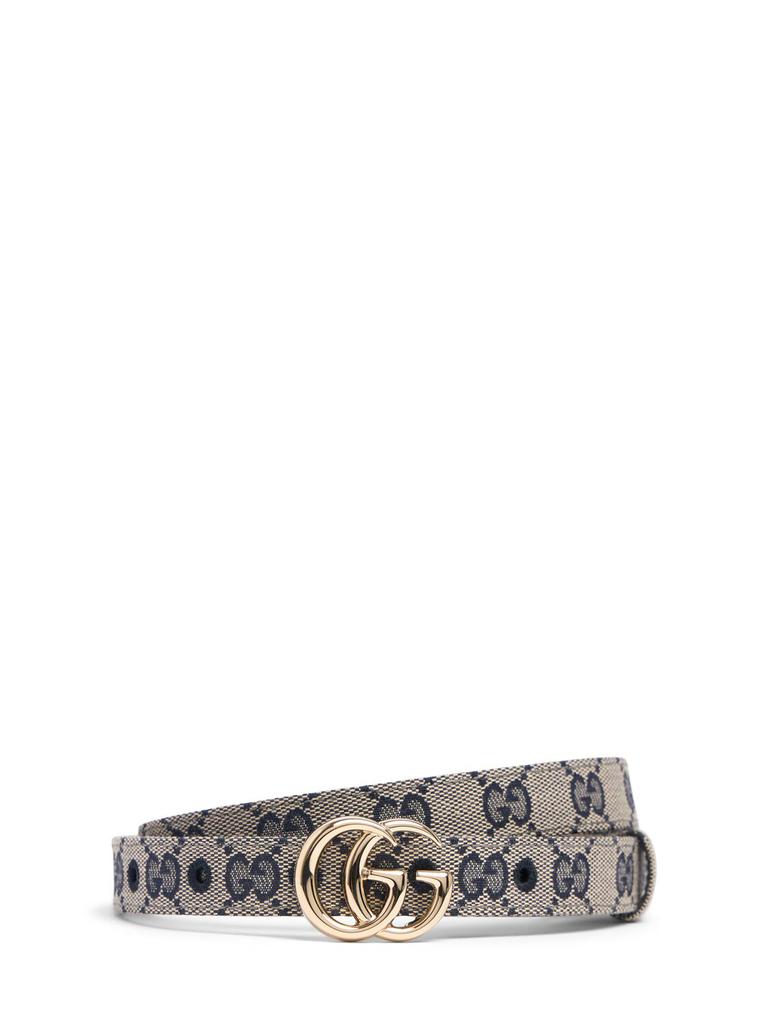 Gucci 2cm Gg Marmont Canvas Belt