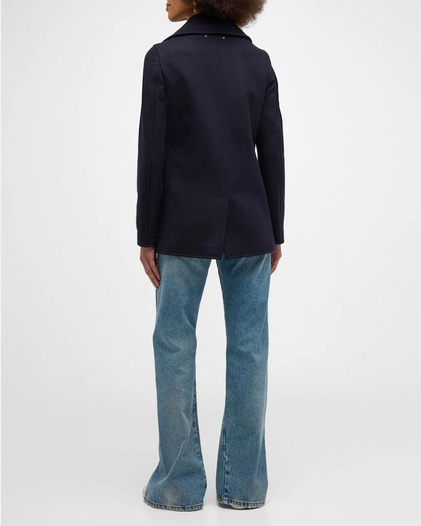 Golden Goose Wool Double-Breasted Button Peacoat 3