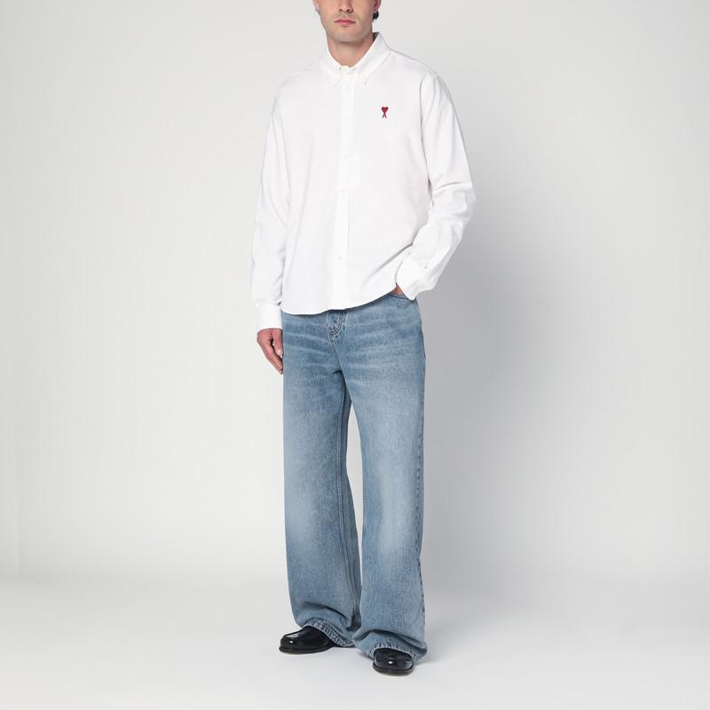 AMI White Ami de Coeur shirt