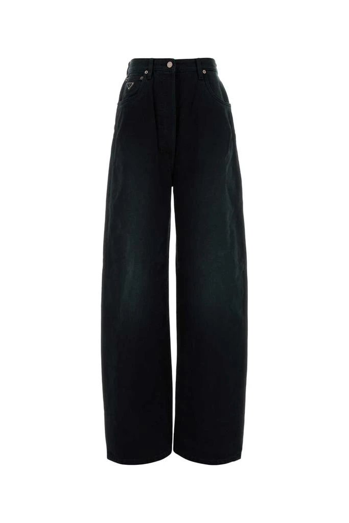 Prada Black Denim Wide-leg Jeans 1