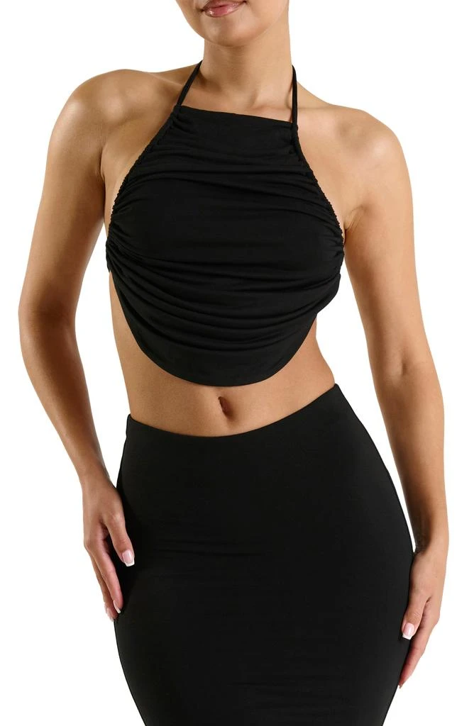 Naked Wardrobe Shirred Apron Halter Top 1