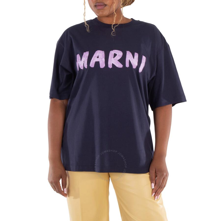 ★SALE★【送料関税無料】MARNI ロゴモチーフTシャツ Marni ロゴ Tシャツ | ホワイト | FARFETCH JP