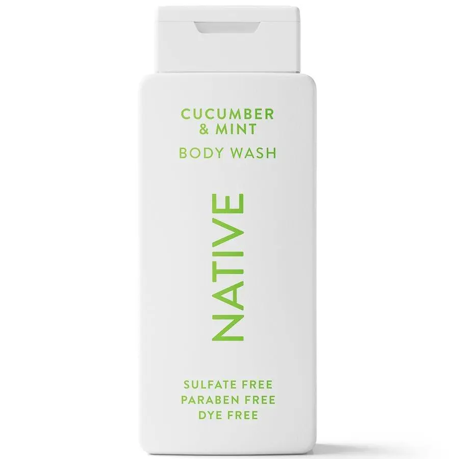 Native Body Wash, Sulfate Free, For Women and Men Cucumber & Mint