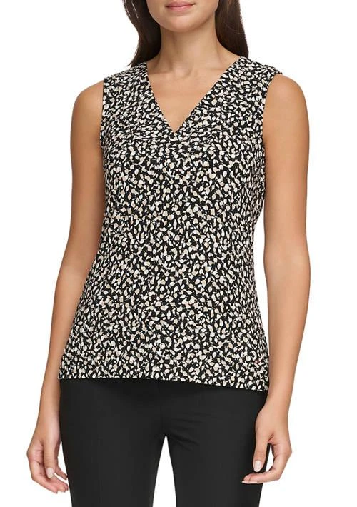 Tommy Hilfiger Hilfiger Womens Sleeveless Printed Blouse 1