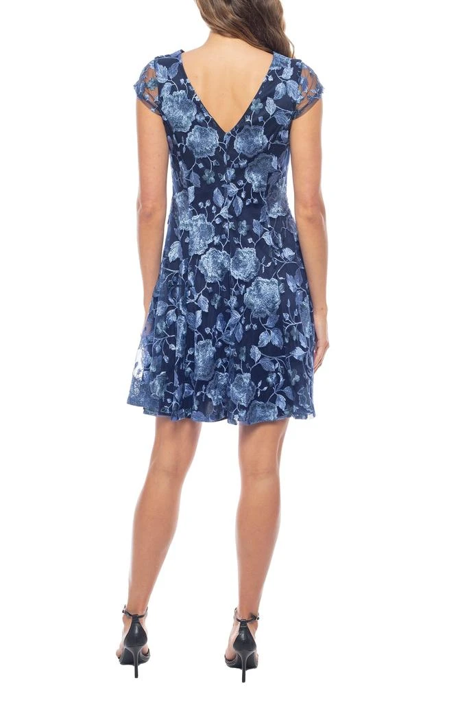 MARINA Embroidered Fit & Flare Dress 2