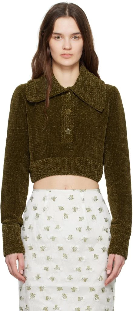 CECILIE BAHNSEN Khaki Calla Sweater 1