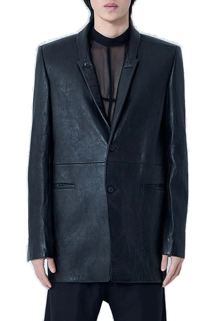 Rick Owens Rick Owens Single-Breasted Leather Jacket