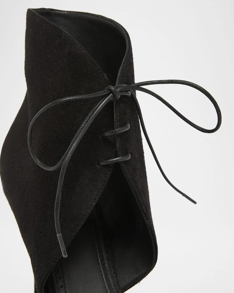 Alaia Suede Lace-Up Stiletto Pumps 6
