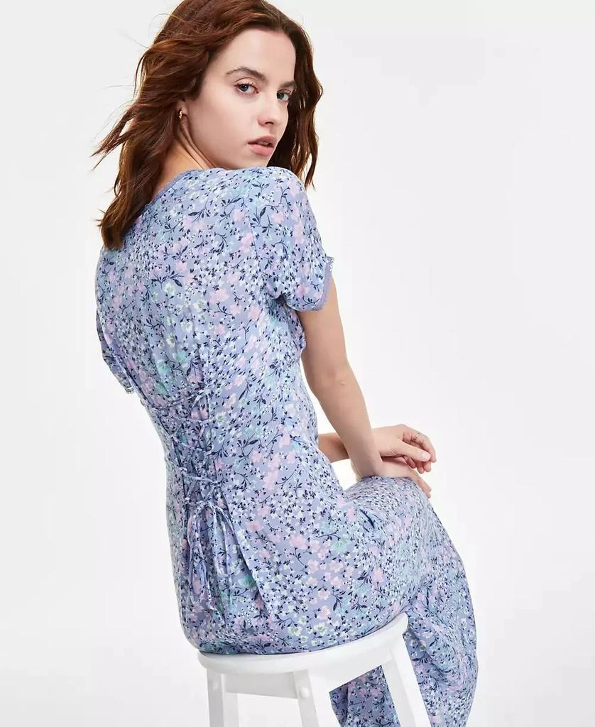 Lucky Brand Women's Lace-Trim Floral Midi Dress 2