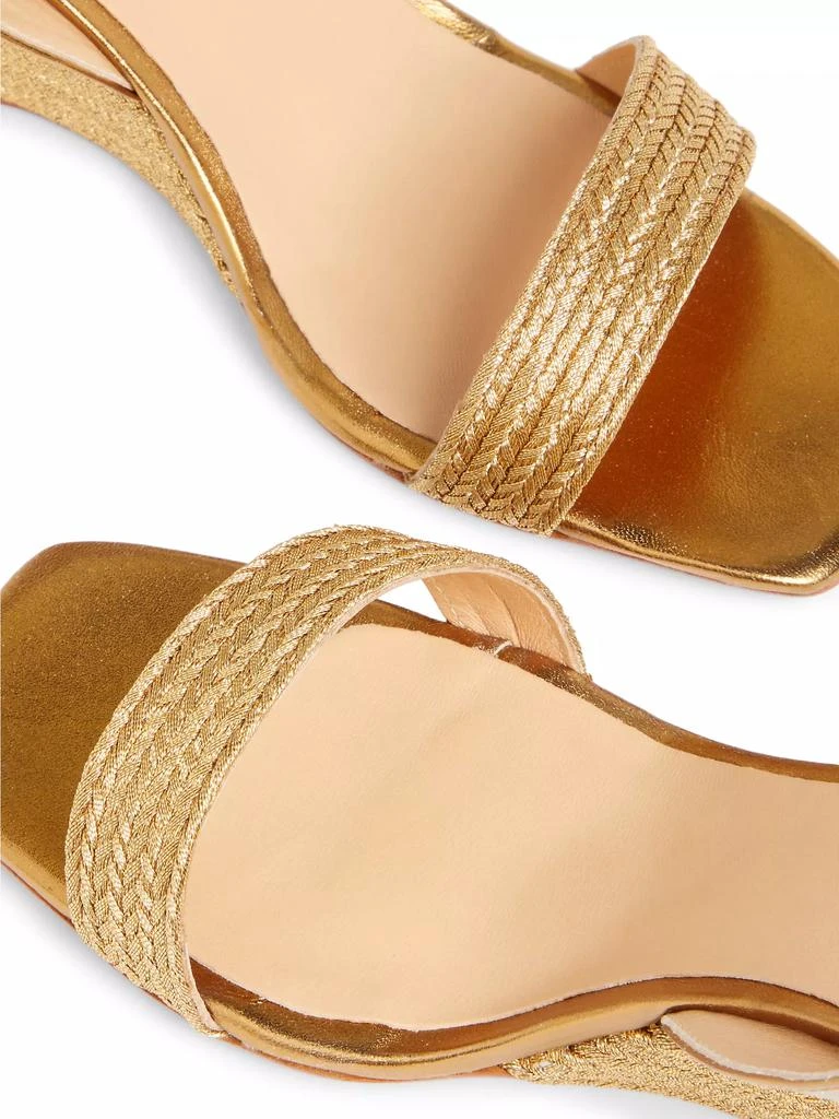 Castañer 80MM Metallic Wedge Sandals 6