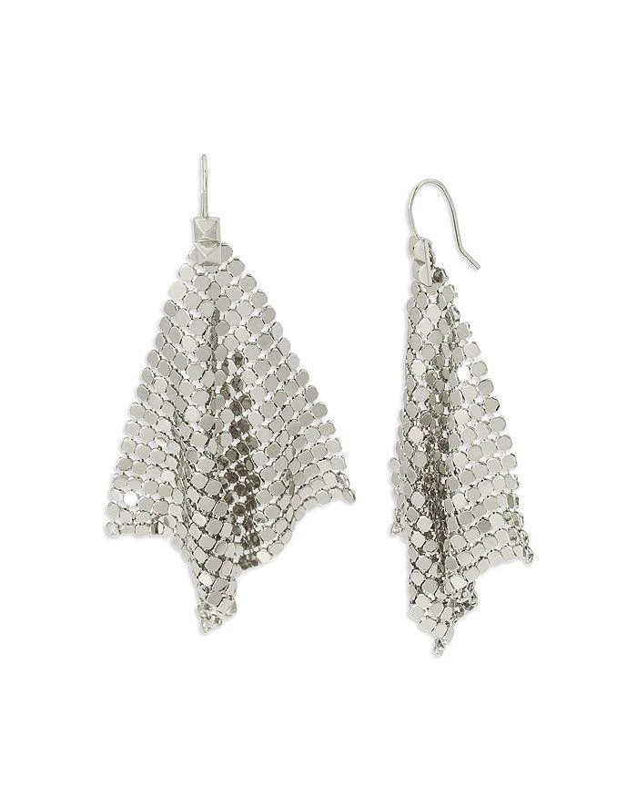 ALL SAINTS Chain Mesh Handkerchief Statement Earrings