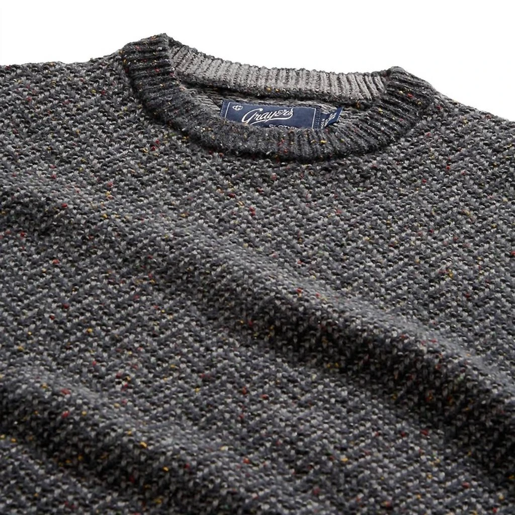 Grayers Grayers - Men's Zermatt Herringbone Crew Neck Sweater 4